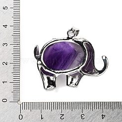 Подвески из натурального аметиста  G-G112-01P-14