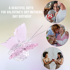 1шт стеклянные хрустальные бабочки для украшения витрины&nbsp;LAMP-CN0001-01C