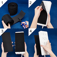 Нейлоновый крючок и петля многоразовые крепежные ленты ленточные стяжки кабельные стяжки FIND-WH0091-80B