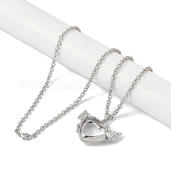 Латунь горный хрусталь кулон ожерелья NJEW-G089-16F-P