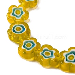 Ручной работы millefiori стеклянные бусины нитки LAMP-G164-03H