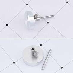 アルミニウムサポート  磁器人形作成ツール  銀  39x51mm  ピン：10mm&nbsp;ALUM-WH0164-81
