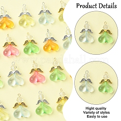 40шт подвески из акрилового стекла 10 цветов PALLOY-FS00018