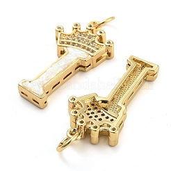 Латунные микропаве прозрачные подвески с фианитом KK-G498-01I-02