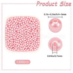 1200 шт. нити из круглых бусин из перламутрового стекла с покраской&nbsp;HY-SP0001-02