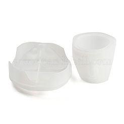 Абстрактное искусство человеческое лицо чашка и коврик для чашки силиконовая форма для статуи DIY-E072-03