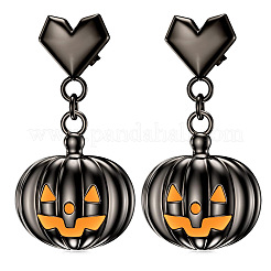 Серьги-гвоздики с подвесками из эмали из сплава тыквы на Хэллоуин FS-WG02254-01
