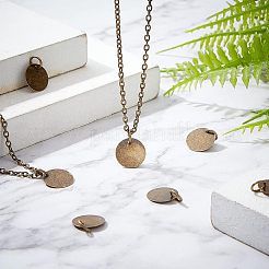 100 шт. латунная штампованная пустая бирка-подвеска KK-FH0002-60AB