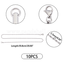 Подарок мужу на день святого валентина из нержавеющей стали 304 ожерелья унисекс веревочные цепочки ожерелья NJEW-UN0001-23P