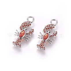 Латунные микро проложить кубического циркония подвески ZIRC-L075-25