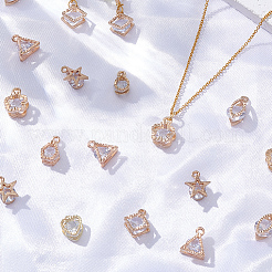 80 pièces 8 styles pendentifs en alliage&nbsp;ZIRC-SP0001-13KCG