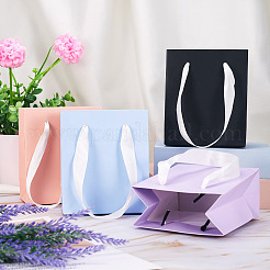 6 шт. прямоугольных бумажных подарочных пакетов для хранения с ручками-лентами&nbsp;ABAG-TA0001-65D