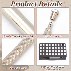 DIY Brief- und Zahlenstempel-Werkzeugsatz&nbsp;TOOL-WH0164-02P-01