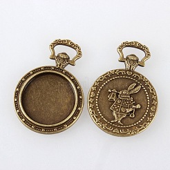 Pendentif cabochon pendentif lapin sculpté en alliage de style tibétain&nbsp;X-TIBEP-M018-55AB-NF