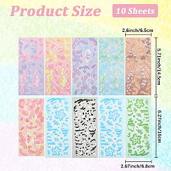 10 шт. 9 стиля наклейки из ПВХ/бумаги&nbsp;DIY-CP0011-68