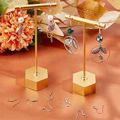 100 шт. 2 цвета латунные крючки для серег KK-BBC0004-40