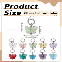 20 шт. 10-х цветные граненые прозрачные стеклянные подвески GLAA-LP0001-18