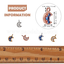 12шт 6 цвета латунные подвески ZIRC-SZ0001-55