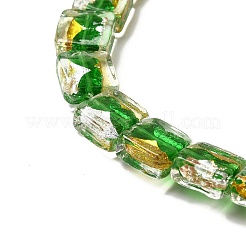 Бусины ручной работы из золотой и серебряной фольги в технике лэмпворк FOIL-C001-01A-03