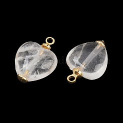 Сердечные подвески из натурального кварца KK-B157-38A-G
