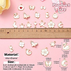 30шт 15 стиля подвески из сплава с эмалью&nbsp;ENAM-YW0004-19