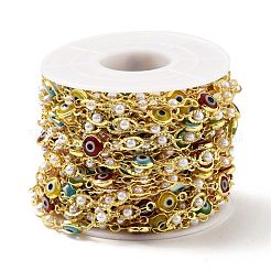 Ручная экологически чистая латунная плоская цепь с круглыми и овальными звеньями CHC-E023-27G-01