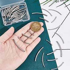 56 шт. 4-х видов трубчатых бусин из нержавеющей стали 304 STAS-UN0049-16