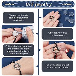 Наборы для самостоятельного изготовления браслетов из искусственной замши и алюминиевой заготовки с термопереносом DIY-DR0002-38