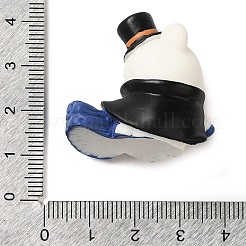 ハロウィーンの飾り  自宅のデスクトップの装飾用の樹脂製ゴーストフィギュア像  ほうき  32x27x25mm&nbsp;AJEW-S001-03C