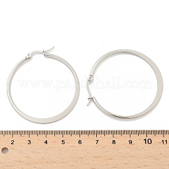Большие серьги-кольца из нержавеющей стали марки 304&nbsp;EJEW-F105-18P