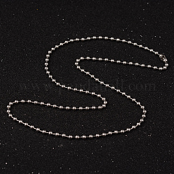 Ожерелья из шариковой цепи из нержавеющей стали 304&nbsp;NJEW-L427-03P