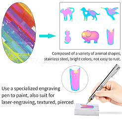 48 шт. 6 стиля вакуумного покрытия PVD 201 подвески из нержавеющей стали&nbsp;STAS-UN0021-70M