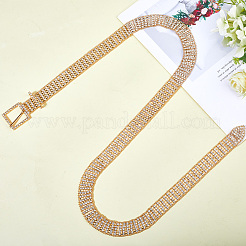 Сплав полный кристалл горный хрусталь 5-рядные цепные ремни AJEW-WH20019-49G
