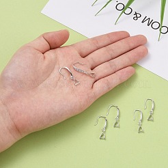 Антикоррозийное родиевое покрытие 925 серьги-крючки из стерлингового серебра STER-F033-55P