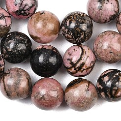 Природные родонит бисер нитей&nbsp;G-L648-A07-16mm