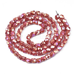Chapelets de perles en verre électroplaqué&nbsp;EGLA-N002-13-A16