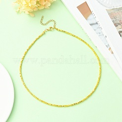 Ожерелье из квадратных бусин из синтетического гематита с застежками из нержавеющей стали 304 NJEW-JN04410-01