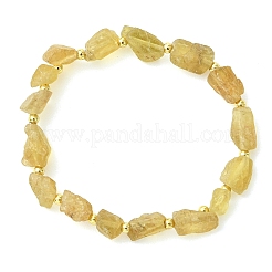 Bracelets extensibles en perles d'apatite jaune naturelle brute pour femmes&nbsp;BJEW-JB14431