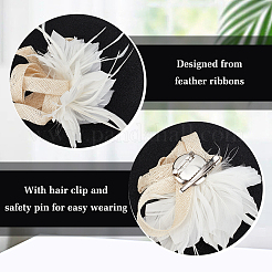 Женские заколки для волос из кожи аллигатора с перьями OHAR-WH0034-13B