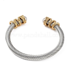 Ионное покрытие (ip) 304 нержавеющая сталь манжеты браслеты для женщин&nbsp;STAS-M023-16GP