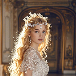 Резинки для волос со стразами в форме капли&nbsp;AJEW-WH0434-53P