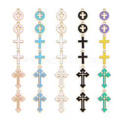 90шт 15 стиля подвески из сплава с эмалью&nbsp;ENAM-PH0013-18