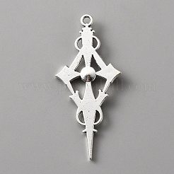 Подвеска в виде креста из гагата со стразами и красной эмалью.&nbsp;ENAM-WH0001-06AS-03