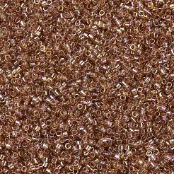 MIYUKIデリカビーズ小  シリンダー  日本製シードビーズ  15/0  （dbs1241)透明マリーゴールドab  1.1x1.3mm  穴：0.7mm  約175000個/袋  50 G /袋&nbsp;SEED-X0054-DBS1241