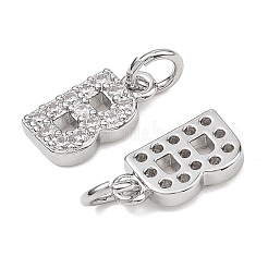 Messing micro pave klare zirkonia anhänger&nbsp;XGRQ29042-394P-B