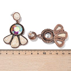 Серьги-гвоздики из сплава синтетической бирюзы&nbsp;LS-EJEW-U053-04A-R