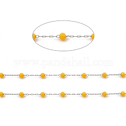 Стеклянные круглые цепочки из бисера&nbsp;CHS-B003-04C