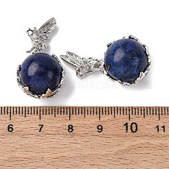 Круглые подвески из натурального окрашенного лазурита&nbsp;G-G207-01P-05