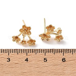 Fornituras de aretes de latón&nbsp;KK-Z164-04G-01
