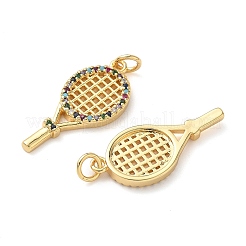 Pendentifs avec zircon cubiques à micro-pavés en laiton&nbsp;KK-D502-23B-G